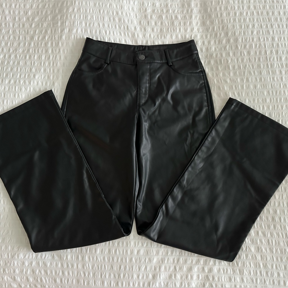 Garage Black Leather Pants